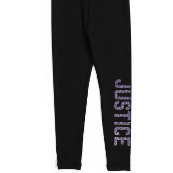 Justice Leggings, Purple & Black - Stretch Fit, Excellent Condition - Picture 3 of 13